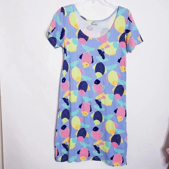 I Can Too Casual Wear Sun Dress Fish Prints Small - Picture 1 of 8